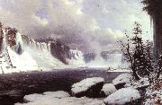 Hyppolyte Victor Sebron Winter at Niagara Falls Spain oil painting artist